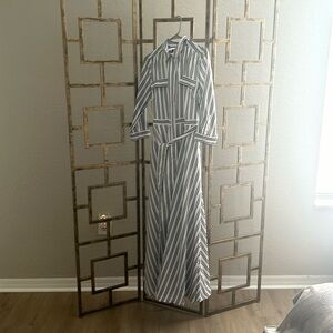 Banana Republic striped belted dress